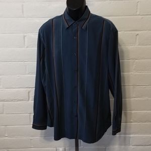 . Tommy Bahama dress shirt large 88% silk 12% wool